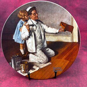VTG NORMAN ROCKWELL "THE PAINTER" LIMITED EDITION PLATE #8478P